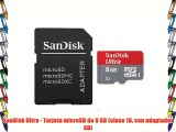 SanDisk Ultra - Tarjeta microSD de 8 GB (clase 10 con adaptador SD)