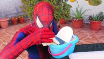 Frozen Elsa VS Spiderman in real life PRANK - Superhero Funny Movie parody