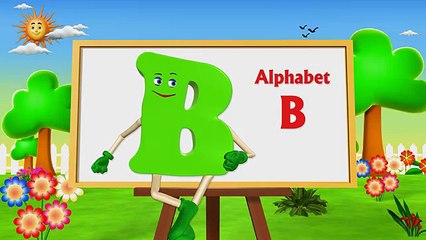 Letter B Song - 3D Animation Learning English Alphabet ABC Songs For children