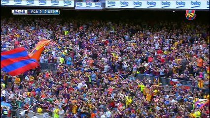 Xavi's substitution in his final league game with FC Barcelona