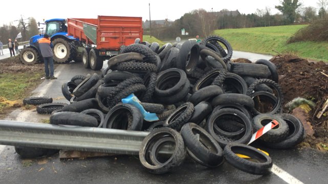 Manifestation agricole à Guingamp