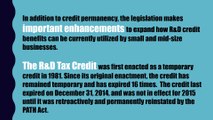 2016 R&D TAX CREDIT PERMANENCY - KUHLER TAX CREDITS