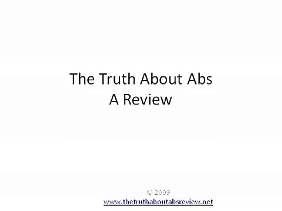 The Truth About Abs Review