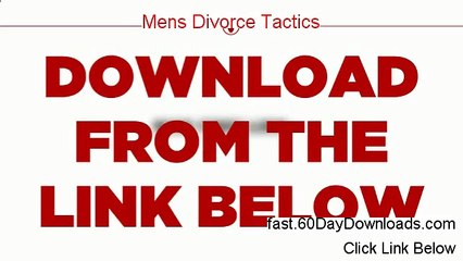 Mens Divorce Tactics Review (Best 2014 eBook Review)