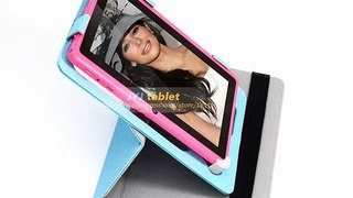 Pink 7inch Allwinner Android 4.2 Tablet PC Cameras 16GB Dual Core WiFi 1.5GHz with Rotating Leather Case-in Tablet PCs from Computer