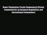 Rome I Regulation: Pocket Commentary (Pocket Commentaries on European Regulations and International