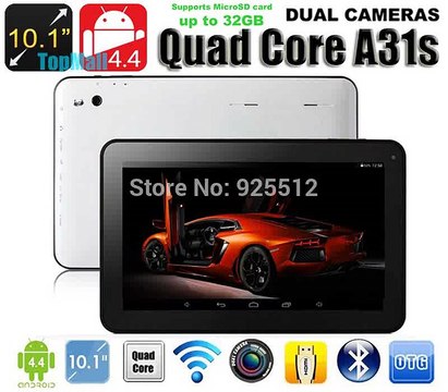 DHL Free Shipping Tablet 10 inch AllWinner A31s quad core Android 4.4 1GB 16G/32G ROM Camera WiFi HDMI Bluetooth OTG + Gifts-in Tablet PCs from Computer