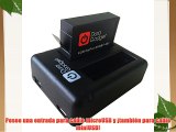 DURAGADGET Mini Cargador Para Bater?as GoPro Hero4 HD   ? 2 Bater?as! - Cable MicroUSB - USB