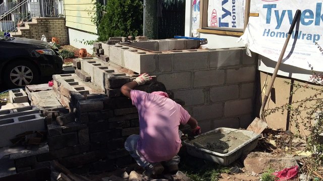 Installation of Cultured Stones on Concrete Bergen County NJ-Masonary and archtectural stone contractor in New Jersey-Serving Ridgwood Glen Rock Paramus Lodi Ridgefield Park Hasbrock Heights Elmwood Park Hackensack -Affordable installation company