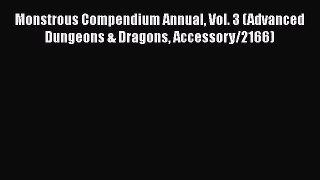 [PDF Download] Monstrous Compendium Annual Vol. 3 (Advanced Dungeons & Dragons Accessory/2166)