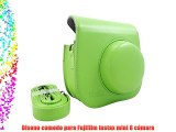 Katia Bolsa de Funda Protectora para Fujifilm Instax Mini 8 Camara Cuero Sintetico PU (Verde)