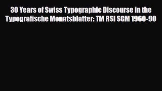 [PDF Download] 30 Years of Swiss Typographic Discourse in the Typografische Monatsblatter: