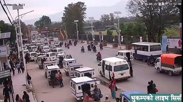 CCTV footage of Earthquake in Nepal 2015-4-25 Sundhara Historical Earthquakes