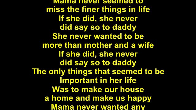 Dolly Parton – Daddy Lyrics
