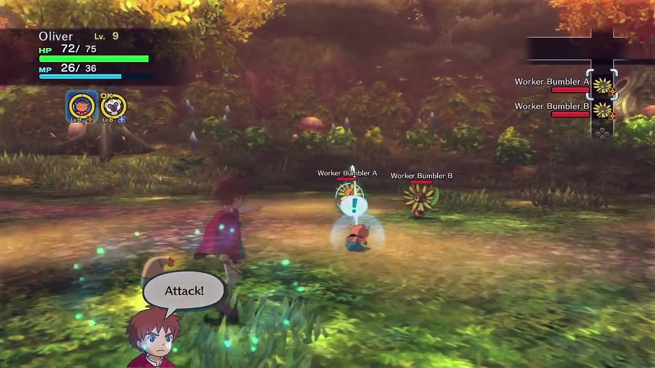 Ni no Kuni: Wrath of the White Witch - Golden Grove Forest of Plenty Gameplay video