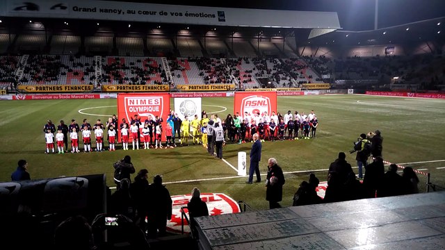 Entrée des joueurs Asnl Nîmes 22 janvier 2016