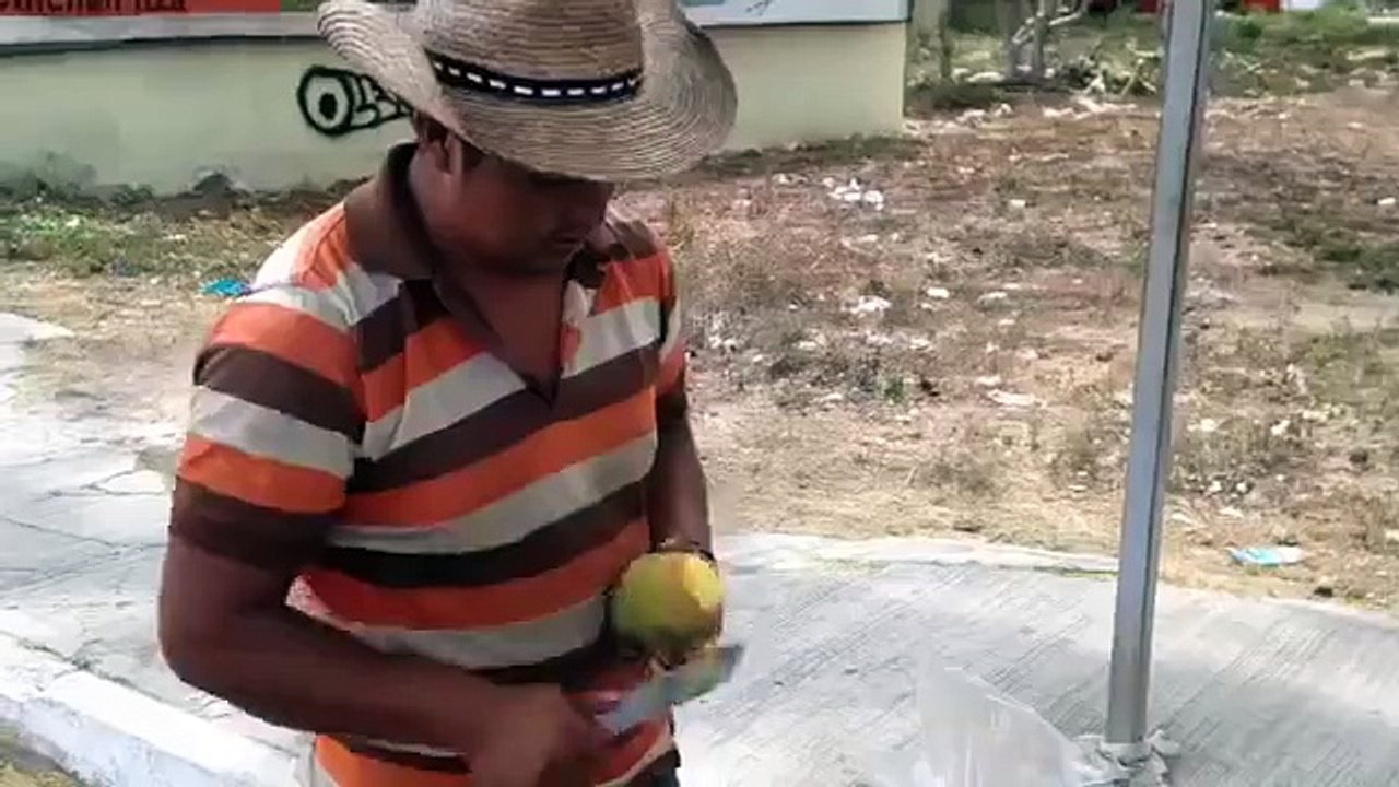 Great mango cutting style