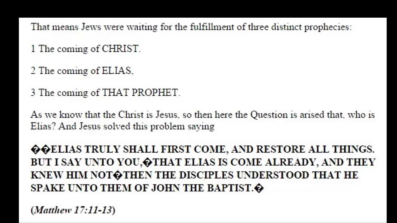 Jews Were Waiting For A Prophet In The Time Of Jesus Christ