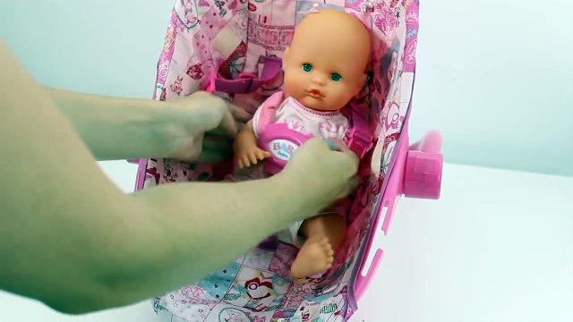 Baby Doll Nenuco High Chair Baby Doll Lunch Toy Cutting Food Play-Doh Food Toy Videos