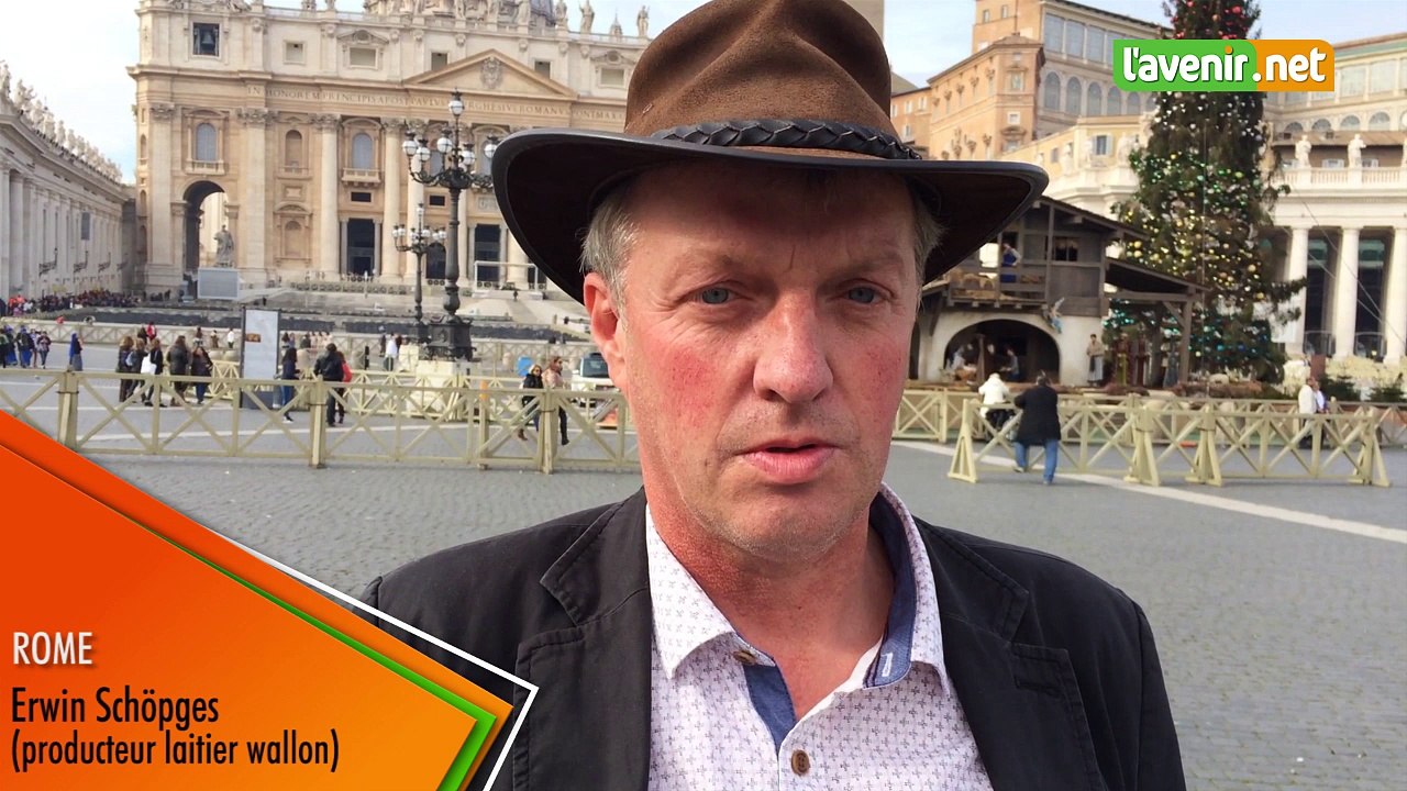 Producteurs de laitiers chez le Pape