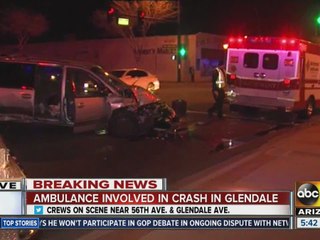 Ambulance involved in Glendale crash