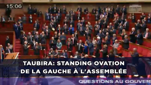 Démission de Taubira: Standing ovation de la gauche à l'Assemblée nationale