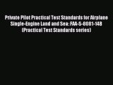 (PDF Download) Private Pilot Practical Test Standards for Airplane Single-Engine Land and Sea: