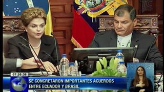 Se concretaron importantes acuerdos entre Ecuador y Brasil
