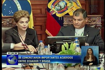 Se concretaron importantes acuerdos entre Ecuador y Brasil