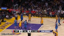 Kobe Bryant Kicks Larry Nance Jr. Out of his Seat  - Mavericks vs Lakers - Jan 26, 2016 - NBA