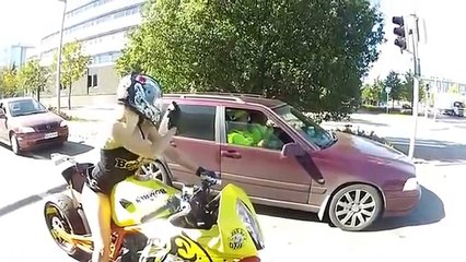 Sexy girl riding a KTM RC8R Bee-DrifteR