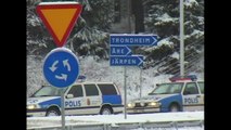 Car accident caught on camera by Swedish TV4's news team on Nyheterna