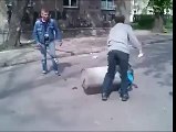 Crazy romanians shoot with cannon