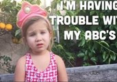 Little Girl Struggles With Her ABCs