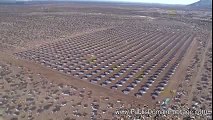 Ariel View of Solar Panels at White Plains New Mexico archival stock footage