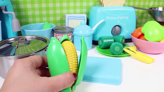 Toy Food Deluxe Slice and Play Food Set Toy Cutting Food Kitchen Cooking Set Play Food Videos