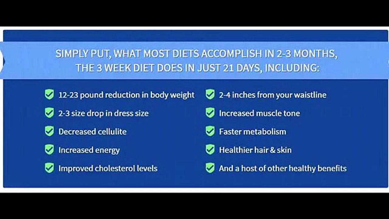 3 Week Diet Review-The Fastest Way To Lose Weight In 3 Weeks