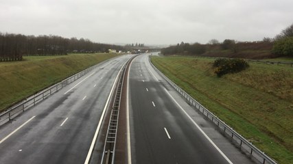 Blocage de l'échangeur de Guilberville