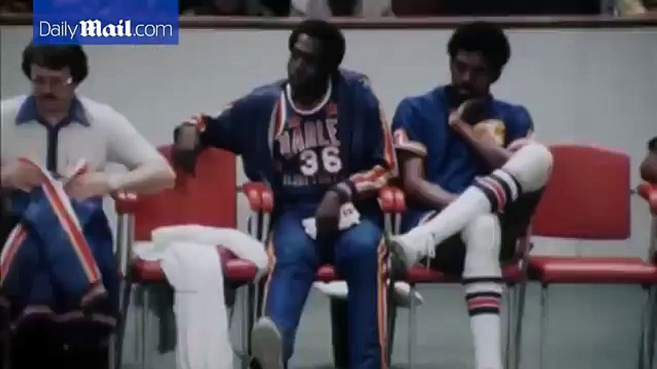 Harlem Globetrotter legend Meadowlark Lemon in action in 1977