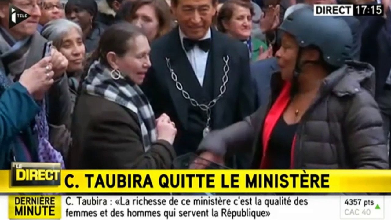 Christiane Taubira quitte le ministère de la Justice à vélo