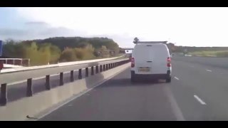 Latest shocking moment caught in tape van driver was just inches from horrific high-speed crash 2016