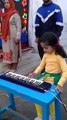 little girl play pakistani anthem