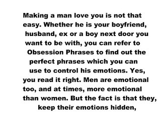 how to attract your man with the obsession phrases