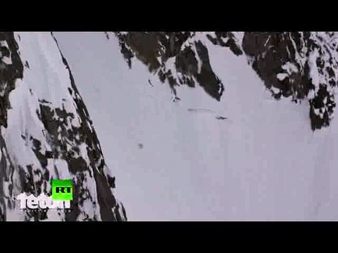 Crazy 1000 Foot Fall - Female Skier Survives Horrible Crash at Alaskan Mountain