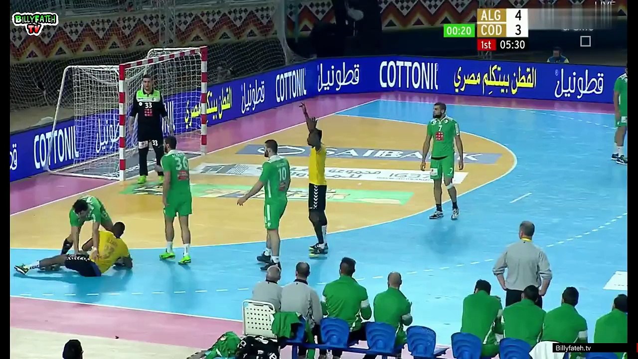 Algérie vs RD Congo 1/4 CAN Handball 2016 1er mi-temps