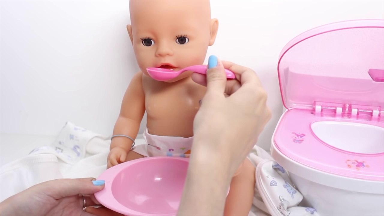Baby Doll Magic Potty Training Poops & Pees Baby Born Doll Potty Time