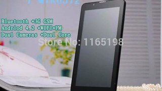 NEW 7 inch Andriod 4.2 tablet pc Dual Sim Card Dual Cameras/Core phone call 3g gsm MTK 6572 tablet  Bluetooth WIFI FM 1024*600-in Tablet PCs from Computer