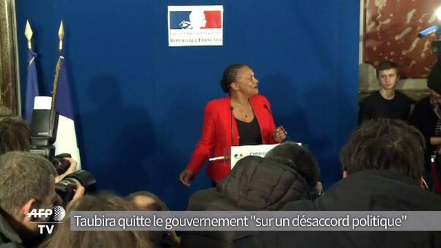 Déchéance de nationalité: opposée,Taubira quitte le gouvernement