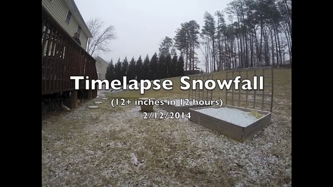 Timelapse of 12 inches of Snow