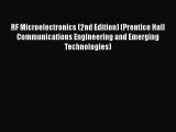 RF Microelectronics (2nd Edition) (Prentice Hall Communications Engineering and Emerging Technologies)